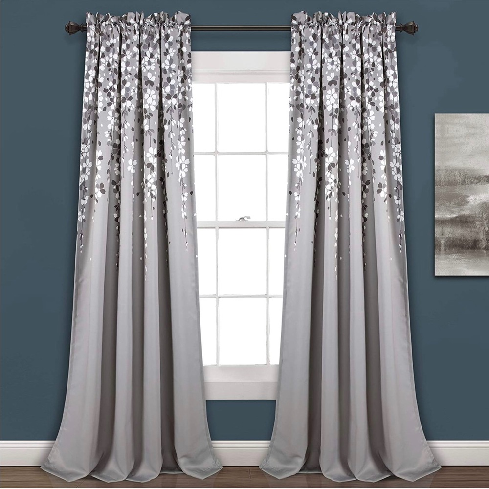 NWT-Ludh Decor Half Moon Room Darkening 2 Panels